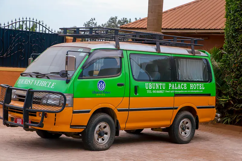 Free transport: the Ubuntu Palace Hotel van